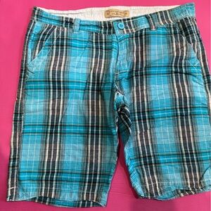 3/$30 Vintage Girl plaid long girls shorts